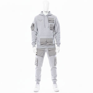 Chándal Deportivo con Capucha para Hombre, Estilo 2026, Informal, para Invierno, con Múltiples Bolsillos, 100% Algodón, Forro Polar, Alta Calidad - Product Image 2