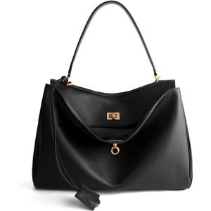 Sac à main bandoulière en cuir de vache véritable pour femmes, sac à bandoulière en cuir souple, style classique décontracté - Product Image 6