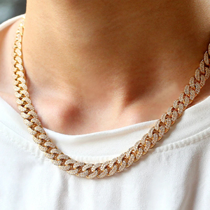 Cadena de eslabones cubanos de Hip Hop, joyería fina, cadena de diamantes personalizada, cadena de diamantes de moissanita certificada GRA, collar de lujo para hombres - Product Image 3