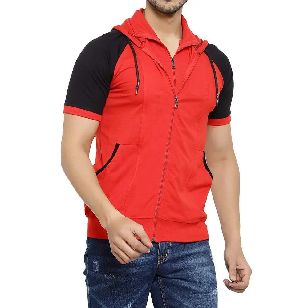 Kaus Tank top bertudung untuk pria, kaos olahraga binaraga dengan tudung tanpa lengan untuk Gym