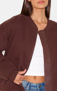 Blouson moto en laine tricotée pour femme, automne-hiver, col rond, imperméable et respirant - Product Image 3