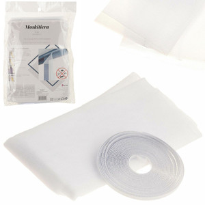 Moustiquaire universelle 180x150cm en polyester et fibre de verre, écran anti-insectes efficace avec fixation Velcro pour usage domestique - Product Image 2