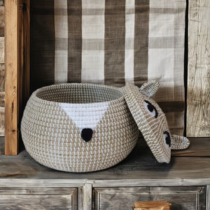 ตะกร้าอเนกประสงค์ทรงกลมจากหญ้าทะเล หรูหรา เป็นมิตรกับสิ่งแวดล้อม - Product Image 4