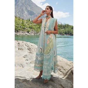 ชุด2024สนามหญ้าหญิง chikkankari หรูหราสีแดงเข้ม x saira shakira Affair-D2 A-TC-630 - Product Image 5
