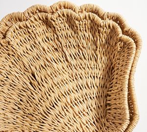 Sustainable Rattan Shell-shaped Bowls Charming Rattan Serving Bowl for <b>Dinnerware</b> - Product Image 6