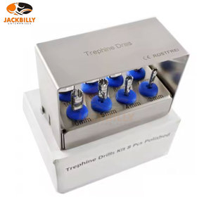 KIT de forets pour implants dentaires, 8 pièces, ensemble de coupe d'os chirurgical, support de fraise gratuit CE 48-58 HRC, instruments médicaux pour dentistes - Product Image 2