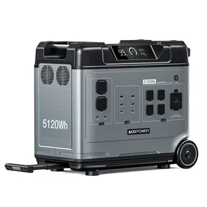 สถานีพลังงานแบบพกพาความจุสูงรุ่นใหม่ 5120Wh พร้อมแผงโซลาร์เซลล์ 2×400W – เครื่องกำเนิดพลังงานแสงอาทิตย์ LiFePO4 2200W - Product Image 2