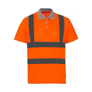 Polo de sécurité personnalisable en polyester pur, respirant, haute visibilité, réfléchissant, imperméable, séchage rapide, antibactérien - Product Image 5