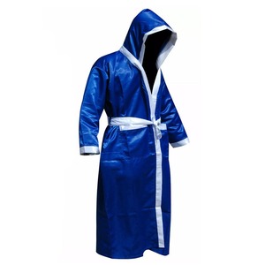 <b>Men</b> <b>Satin</b> Black Boxing <b>Robes</b> Best Quality Product Adult Wear Boxer <b>Robe</b> With Belt Boxing Entrance Gown - Product Image 3