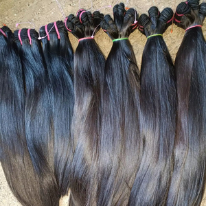 Cheveux indiens Remy crus pour chiens, bigoudis vierges non traités à attraction simple en vrac à Chennai de l'inde - Product Image 1