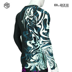 Rashguard unisex de manga larga para MMA Grappling y entrenamiento de Jiu-Jitsu brasileño al por mayor para hombres y adultos - Product Image 5