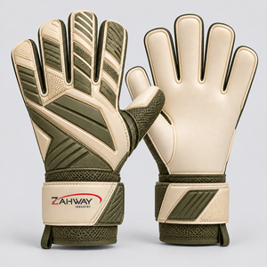 Gants de gardien de but de football à faible MOQ en cuir PU, antidérapants, avec protection des doigts et sangle de poignet réglable, unisexes - Product Image 1