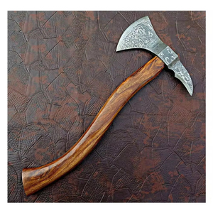 Wholesale Customized Bulk Orders OEM ODM Service Handmade Damascus Steel Hatchet <b>Axe</b> Natural <b>Wood</b> Handle Handmade Damascus <b>Axes</b> - Product Image 6