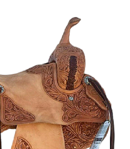 Ensemble de selles de cheval en cuir véritable de qualité supérieure parfaitement assorti aux courses anglaises d'endurance occidentale pour l'équitation - Product Image 4