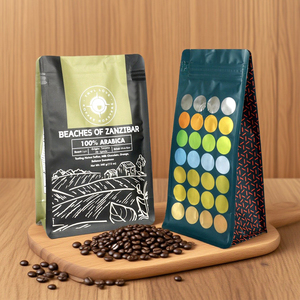 Personalizzare il Logo di stampa trasparente Stand up sacchetto di imballaggio cibo caffè sacchetto di plastica con valvola e cerniera - Product Image 5