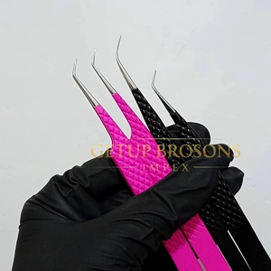 Pince à épiler anti-magnétique en acier inoxydable GETUP BROSONS IMPEX, découpe en forme de cœur, pointe lisse, prise diamantée, outils de précision 10 mm - Product Image 6