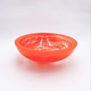 Bol à fruits en résine fait main moderne, sans BPA, écologique, vaisselle décorative de luxe pour fruits et fruits secs, personnalisable - Product Image 1