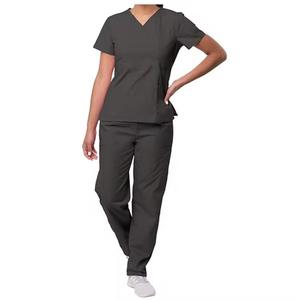 Vente en gros d'uniformes de soins infirmiers unisexes, ensembles d'infirmières à récurer personnalisés, Offre Spéciale en toile 100% coton, conception hospitalière - Product Image 4