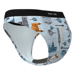 Vente en gros d'usine de culottes pour femmes à imprimé numérique taille basse super doux sous-vêtements pour femmes bikini effronté - Product Image 4