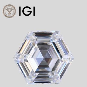 Diamant de laboratoire hexagonal 3 carats F VS2 certifié IGI, taille hexagonale, non monté - Product Image 1