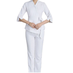 เครื่องแบบร้านเสริมสวยแบบระบายอากาศได้สีพื้นเครื่องแบบสปาร้านเสริมสวยทรงสลิมฟิตทันสมัย - Product Image 4