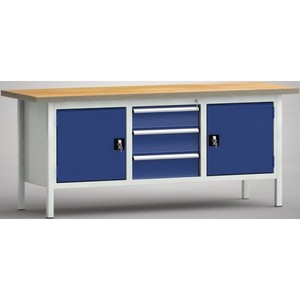 Banco da lavoro standard 2000x700x840, BM-Pl.40mm, 3Gh.(2 Porte, 3 Cassetti) - Product Image 2