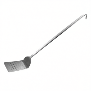 Spatule professionnelle en acier inoxydable perforé, ustensile de cuisine - LINE 700 Satin, taille 12x52cm, modèle 07200120IVV - Product Image 2