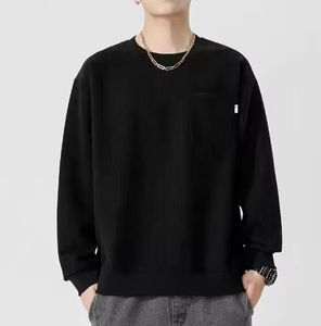 OEM Logo personnalisé Poches Pull en tricot de haute qualité couleur unie Causal O Neck Pull pour hommes en gros - Product Image 4