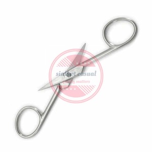 Tijeras para cutículas de uñas de punto curvo doble Tijeras de manicura personalizadas de acero inoxidable - Product Image 3
