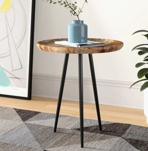 โต๊ะไม้ธรรมชาติข้างโซฟาตกแต่งโต๊ะแจกันสำหรับเฟอร์นิเจอร์บ้านห้องนั่งเล่นห้องนอนสำนักงานตกแต่ง2023 - Product Image 3