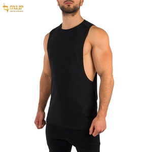 Camisetas de Gimnasio Personalizadas al por Mayor de Algodón/Poliéster 230gsm, Transpirables, Tejidas, sin Mangas, Ecológicas, de Secado Rápido, Ropa Deportiva para Hombre - Product Image 3