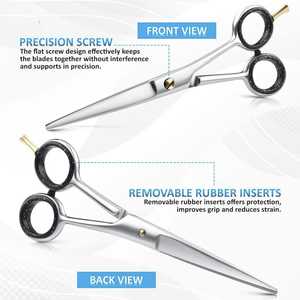 Juego de tijeras de peluquero profesional de 6,5 pulgadas de alta calidad, tijeras de belleza de peluquería personalizadas, incluidas pinzas para cejas - Product Image 2