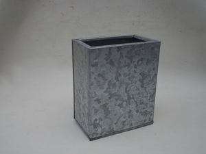 hot selling galvanized <b>rectangle</b> <b>planter</b> pot indoor outdoor planting decoration french style galvanized <b>planter</b> pot - Product Image 6