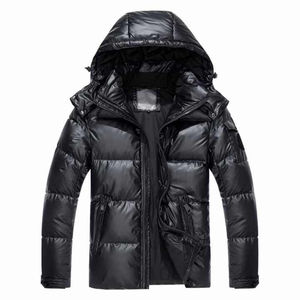 Veste d'hiver unisexe matelassée imperméable coupe-vent à capuche chaude de haute qualité personnalisable devant - Product Image 5