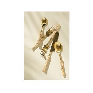 Service de couverts en métal avec poignée en cuivre antique pour la cuisine et la maison service de couverts en acier inoxydable de taille personnalisée avec poli miroir - Product Image 4