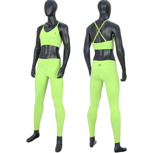 Conjunto de ropa deportiva al por mayor, mallas elásticas de cuatro vías, Sujetador deportivo, conjunto de 2 uds, ropa de gimnasio para mujer, ropa de Fitness, conjunto de Yoga de algodón - Product Image 1