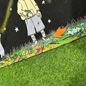 100% algodón, camiseta para hombre, ajuste holgado estampado recortado Boxy Raw Hem Cut Edge Us Size camisetas para camiseta lisa impresión personalizada - Product Image 2