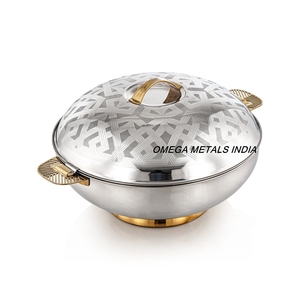 Casserole en métal d'excellente conception avec couvercle poli miroir en acier inoxydable Hotpot de haute qualité pour la décoration de table - Product Image 3