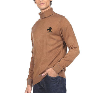 Casual Seasonal Wear Rib Knit Fabric Mock <b>Neck</b> Full Sleeve Pullover for <b>Men</b> <b>Turtle</b> <b>Neck</b> Shirt - Product Image 5