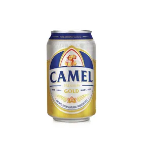 Alcohol Drink Camel Premium Gold Lager Beer 330ml Can Tinned with High Quality from AB Vietnam Beverage Best Price