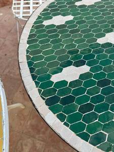 Table d'appoint en mosaïque éblouissante: Art irisé-Table basse bleue-Table d'appoint-Décor de salon-Cadeau - Product Image 4