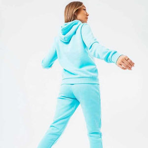 Conjunto Deportivo de Felpa con Capucha, Estampado, Estilo Vintage, Casual, para Mujer, con Logotipo Personalizado, 2 Piezas, Transpirable, Ecológico, 100% Algodón, Tallas Grandes - Product Image 6