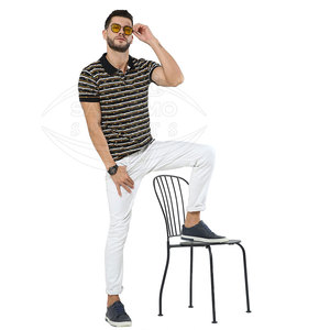 Men's for Shirt <b>Classic</b> Collar Short Sleeve Knitted Spandex/Polyester Moisture Wicking Quick Dry Print Customizable Options - Product Image 3