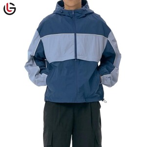 Custom Men's Sports <b>Running</b> <b>Jacket</b> High Quality <b>Lightweight</b> Polyester Windbreaker Stand Collar Front Logo Winter - Product Image 1