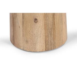 Mesa auxiliar de madera de mango y mármol travertino italiano 100%, mesa de café y auxiliar de diseño moderno hecho a mano para dormitorio con Detalles - Product Image 5