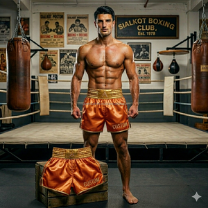Wholesale Custom Design Muay Thai <b>Shorts</b> 100% <b>Polyester</b> Moisture Wicking Retro Fighting Trunks Men Bulk Muay Thai <b>Shorts</b> - Product Image 2