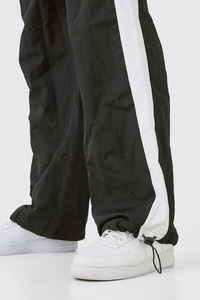 Pantalones Cargo Casuales de Alta Calidad para Hombre, Tela de Lona, Estilo Holgado, Paneles Laterales Lavados Personalizados, Dobladillo Ajustable - Product Image 2