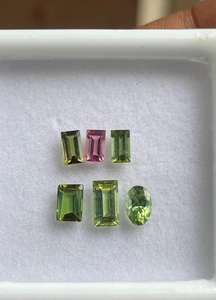 ทัวร์มาลีนธรรมชาติทรงเหลี่ยม 6 ชิ้น ชุด ทัวร์มาลีนทรงบาแก็ตต์และทรงรีธรรมชาติ - Product Image 2