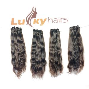 Meilleure Qualité Cheveux Humains Indiens Vierges Non Transformés Naturels Ondulés Alignés Cuticules Extensions - Product Image 6