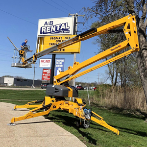 Nacelle élévatrice avec levage hydraulique et pneus Plateforme aérienne sûre, stable et haute performance - Product Image 1